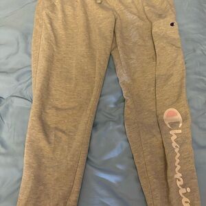 Grey sweat pants.